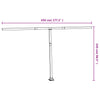 Markisestolpesett hvit 450x245 cm jern
