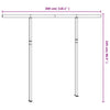 Markisestolpesett hvit 300x245 cm jern
