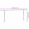Markisestolpesett hvit 600x245 cm jern