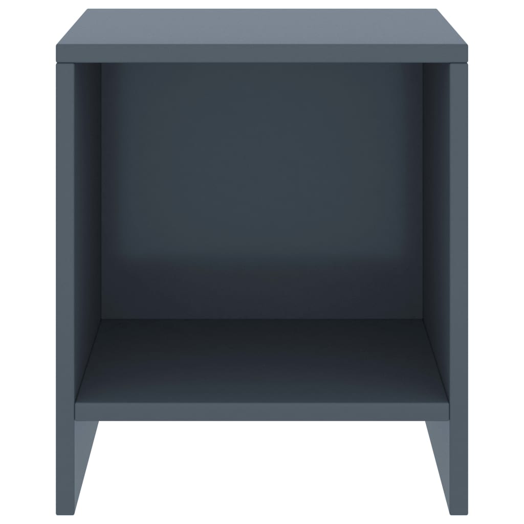 Nattbord lysegrå 35x30x40 cm heltre furu