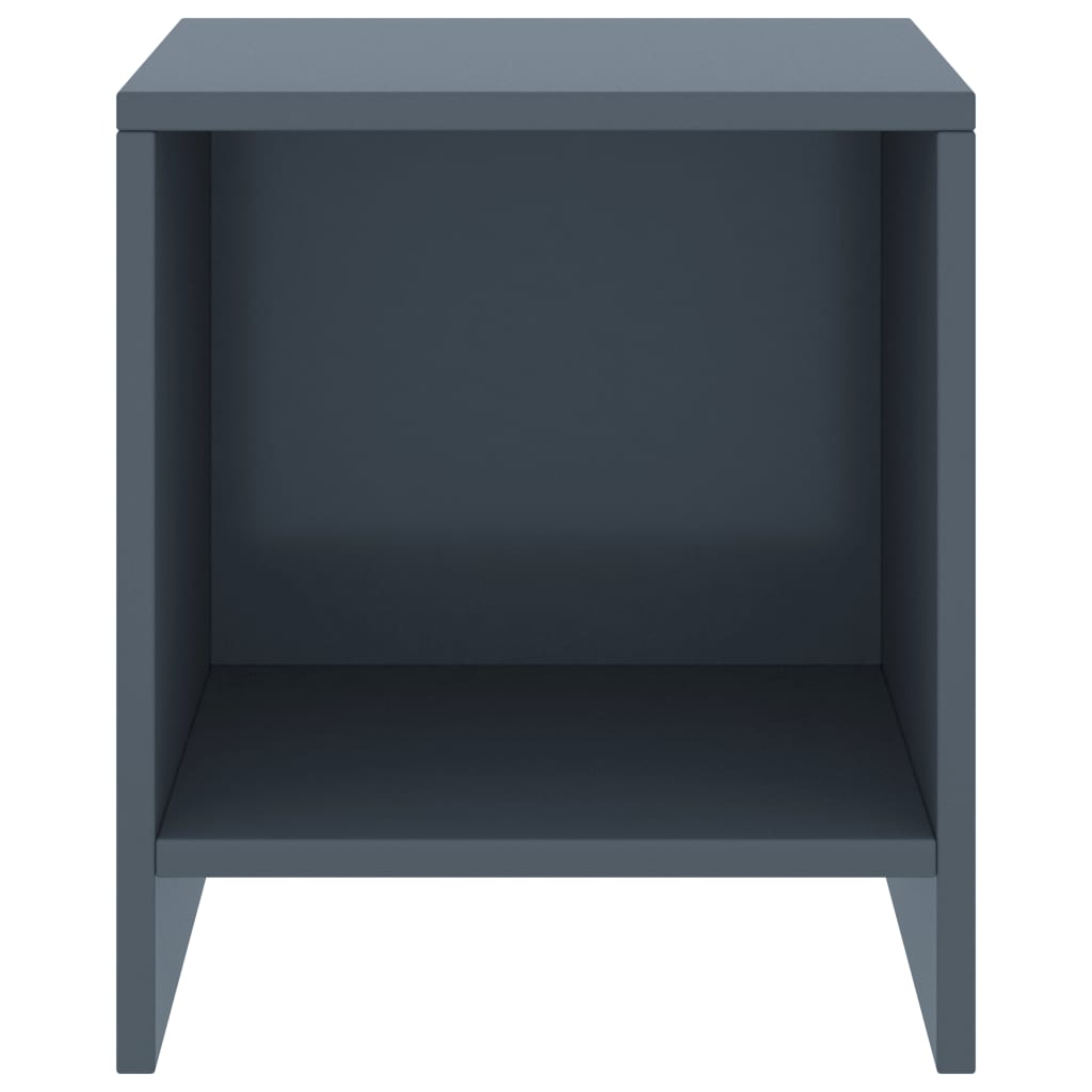 Nattbord 2 stk lysegrå 35x30x40 cm heltre furu