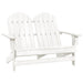 Adirondack hagestol 2-seters heltre gran hvit