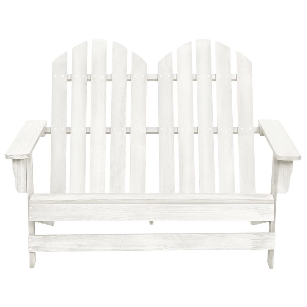 Adirondack hagestol 2-seters heltre gran hvit