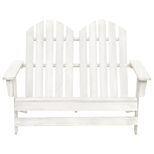 Adirondack hagestol 2-seters heltre gran hvit