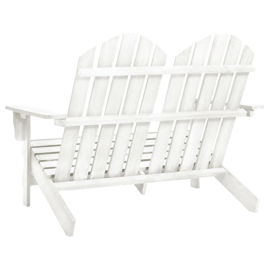 Adirondack hagestol 2-seters heltre gran hvit