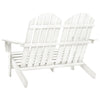 Adirondack hagestol 2-seters heltre gran hvit