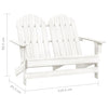 Adirondack hagestol 2-seters heltre gran hvit