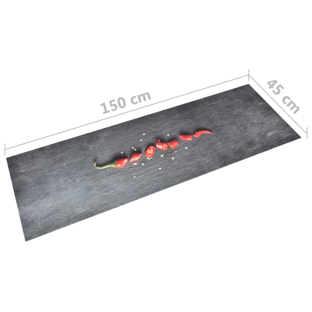 Vaskbart kjøkkenteppe pepper 45x150 cm