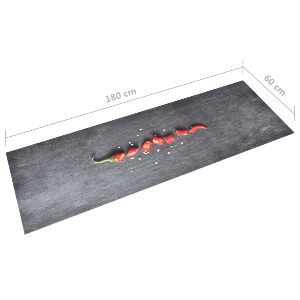 Vaskbart kjøkkenteppe pepper 60x180 cm
