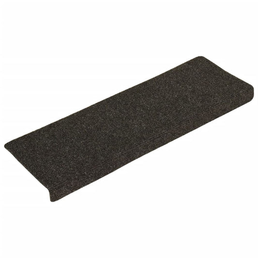 Trappematter selvklebende 15 stk 65x21x4 cm antrasitt rektangulær kant
