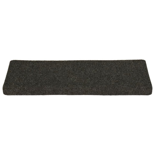 Trappematter selvklebende 15 stk 65x21x4 cm antrasitt rektangulær kant