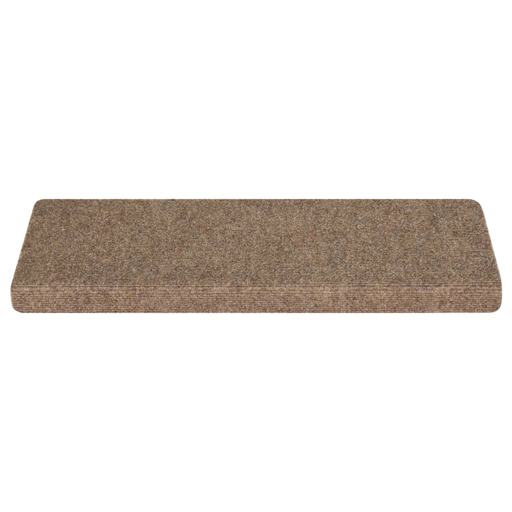 Trappematter selvklebende 15 stk 65x21x4 cm beige rektangulær kant