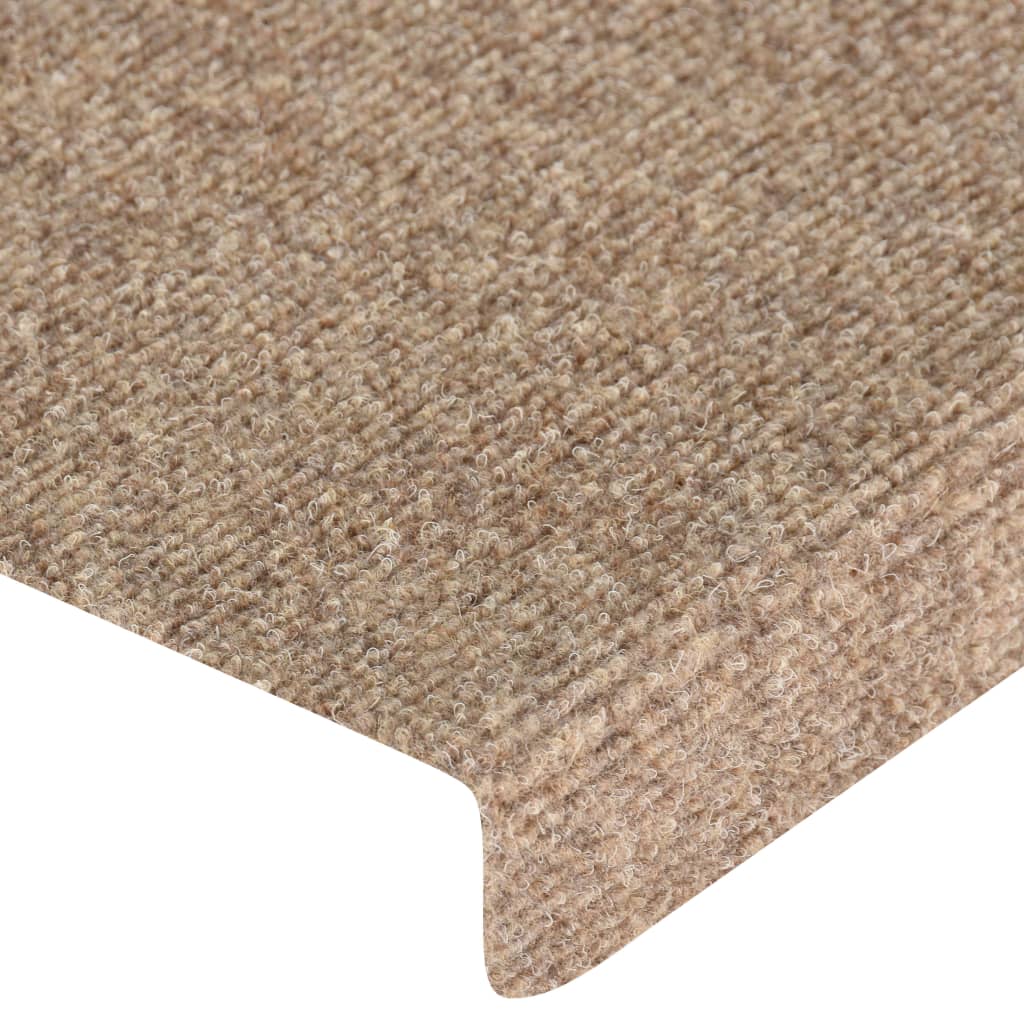 Trappematter selvklebende 15 stk 65x21x4 cm beige rektangulær kant