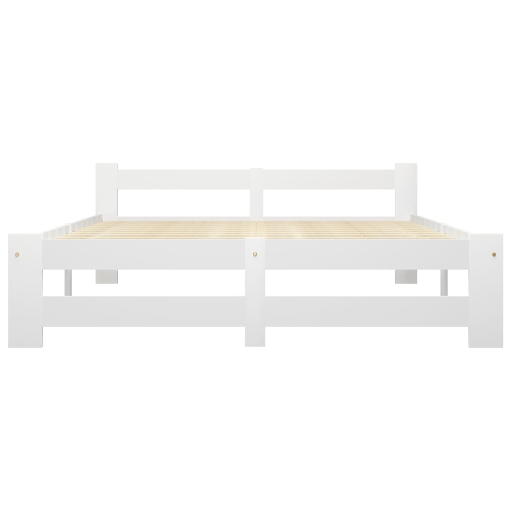Sengeramme hvit heltre furu 120x200 cm