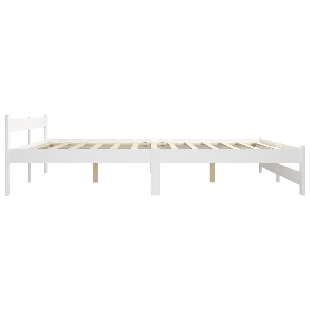 Sengeramme hvit heltre furu 160x200 cm