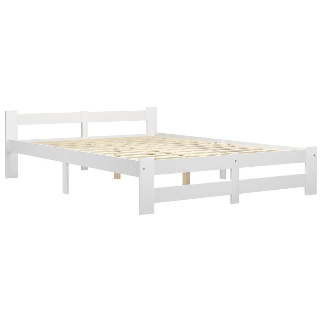 Sengeramme hvit heltre furu 180x200 cm