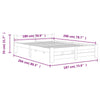 Sengeramme hvit heltre furu 180x200 cm
