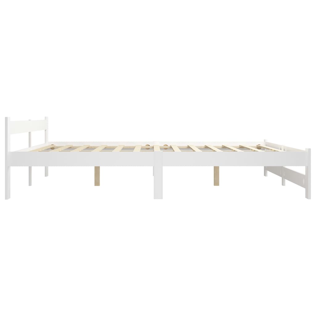 Sengeramme hvit heltre furu 200x200 cm