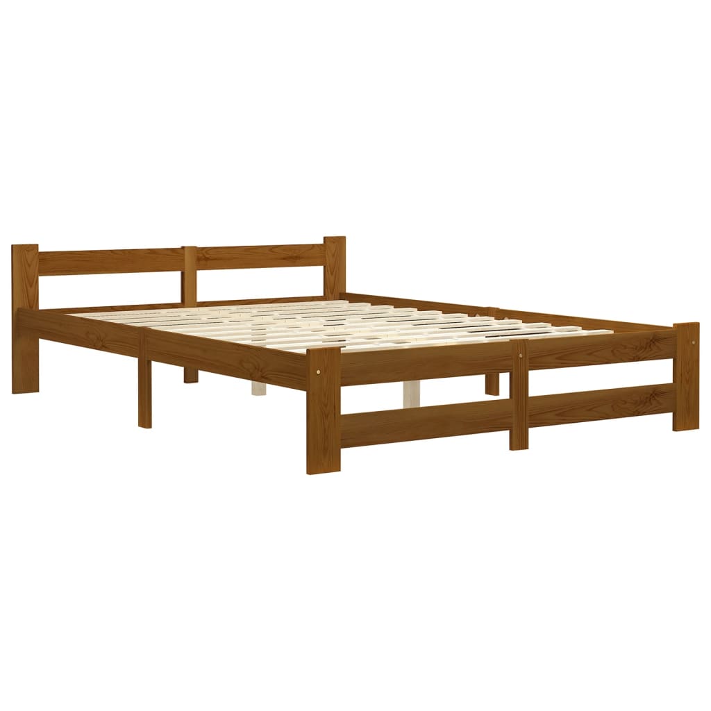 Sengeramme honningbrun heltre furu 120x200 cm
