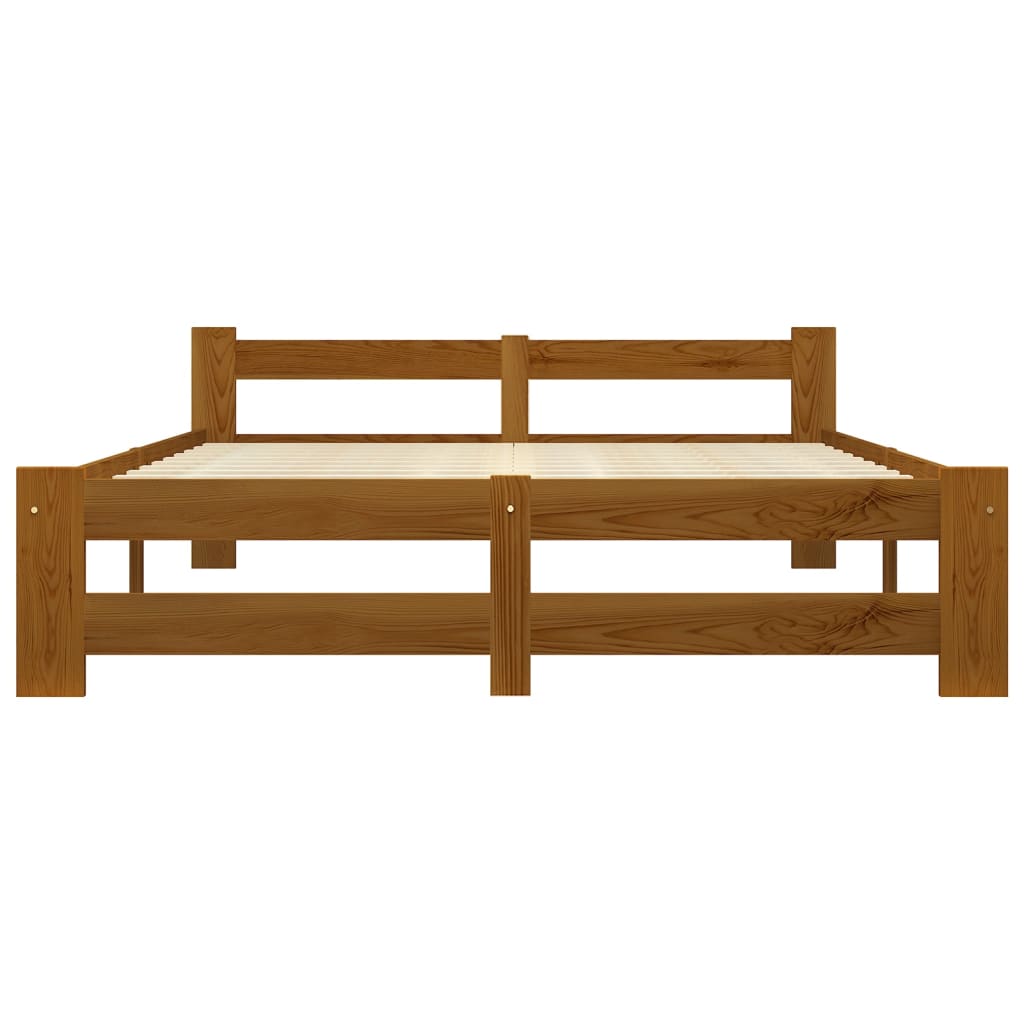 Sengeramme honningbrun heltre furu 120x200 cm