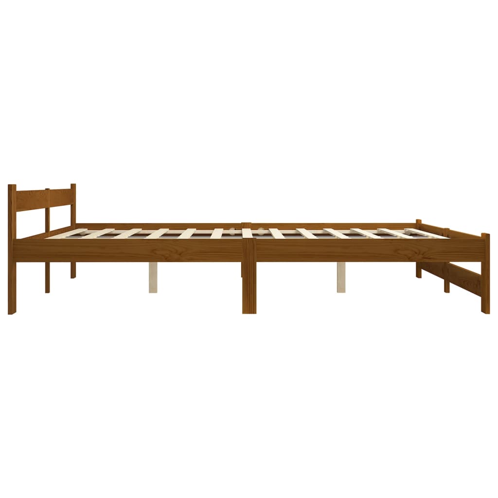 Sengeramme honningbrun heltre furu 140x200 cm