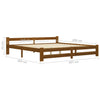 Sengeramme honningbrun heltre furu 200x200 cm