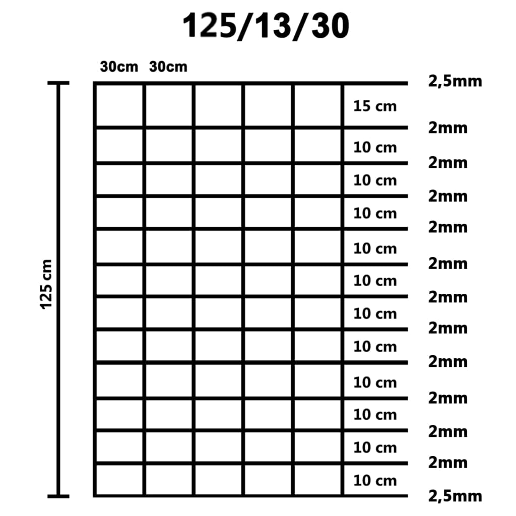Hagegjerde galvanisert stål 50x1,25 m sølv