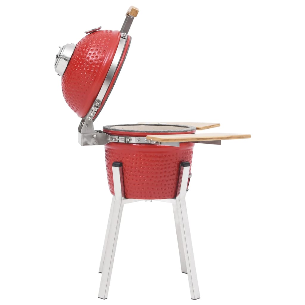 Kamado Kullgrill med røyker keramisk 76 cm