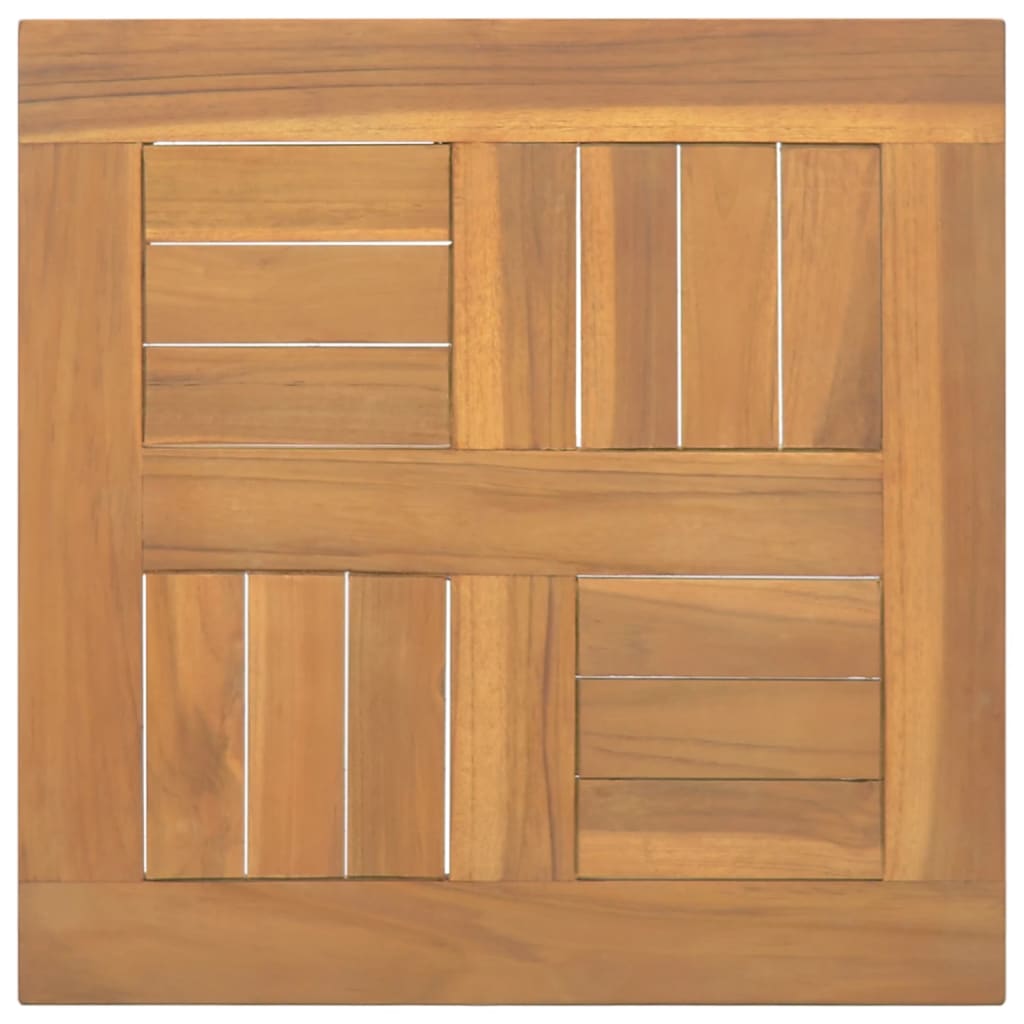 Firkantet bordplate 40x40x2,5 cm heltre teak