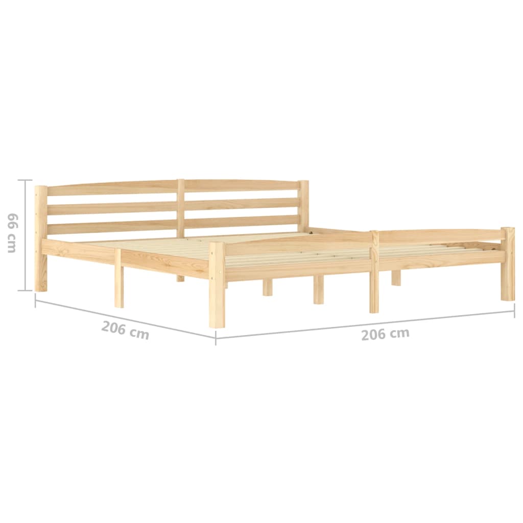 Sengeramme heltre furu 200x200 cm