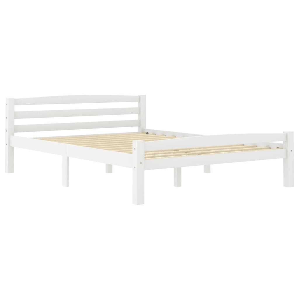 Sengeramme hvit heltre furu 120x200 cm