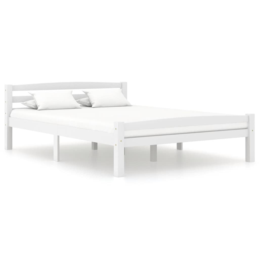 Sengeramme hvit heltre furu 140x200 cm
