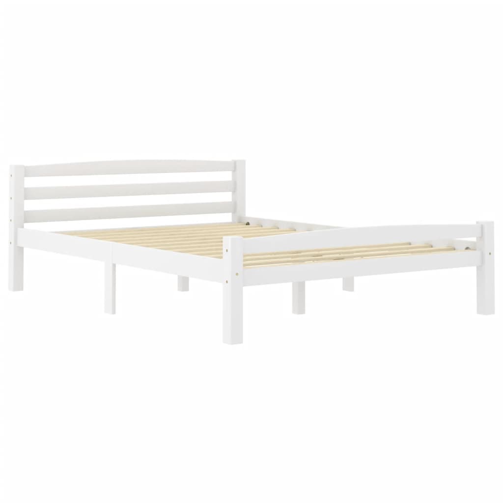 Sengeramme hvit heltre furu 140x200 cm