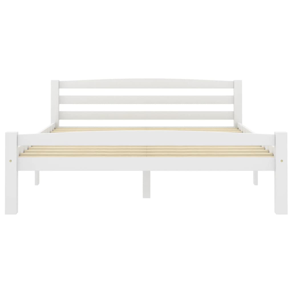 Sengeramme hvit heltre furu 140x200 cm