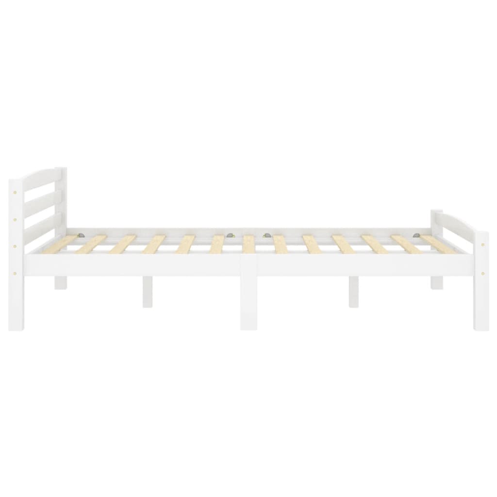 Sengeramme hvit heltre furu 140x200 cm
