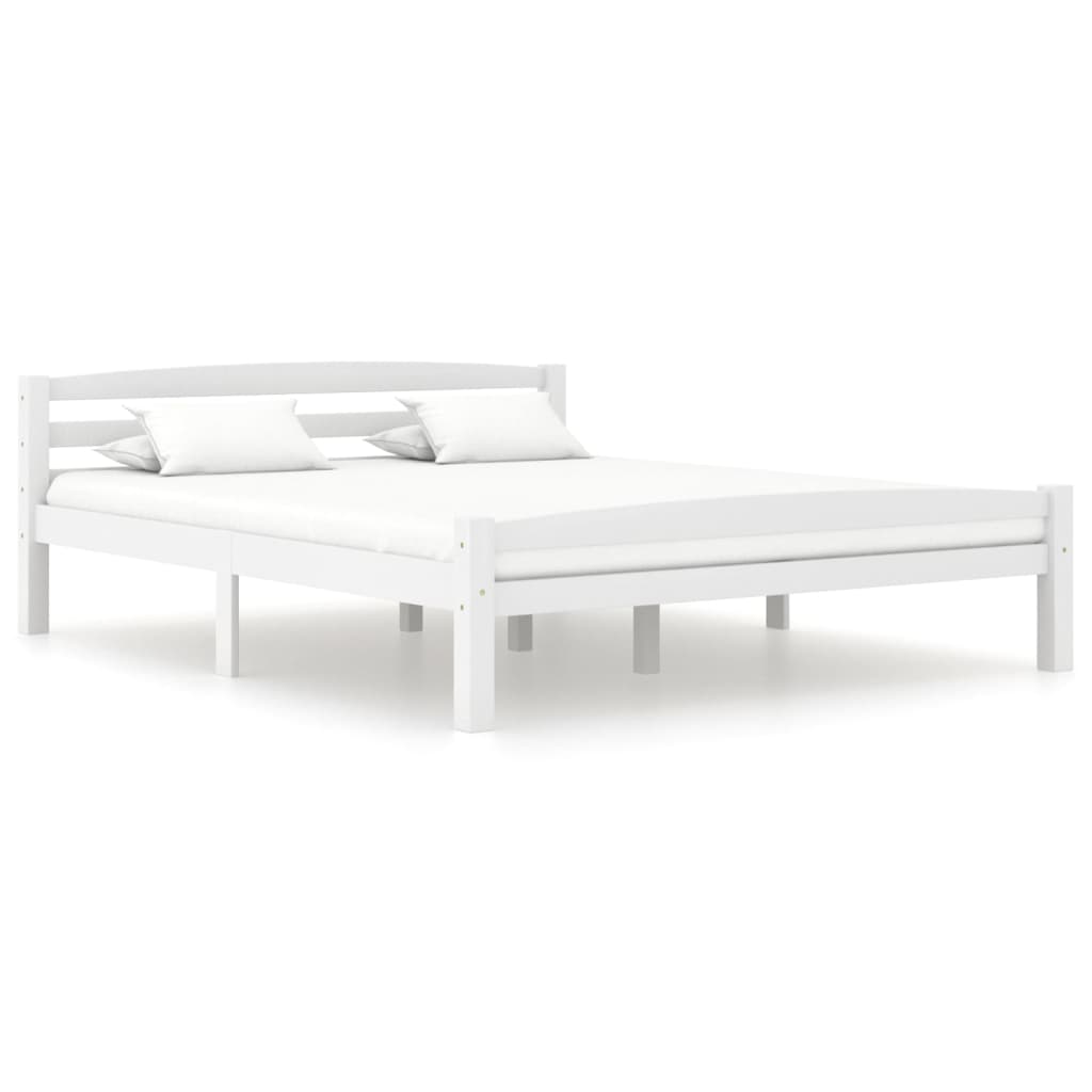Sengeramme hvit heltre furu 160x200 cm