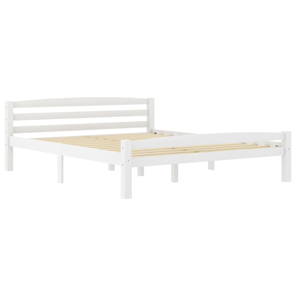 Sengeramme hvit heltre furu 160x200 cm