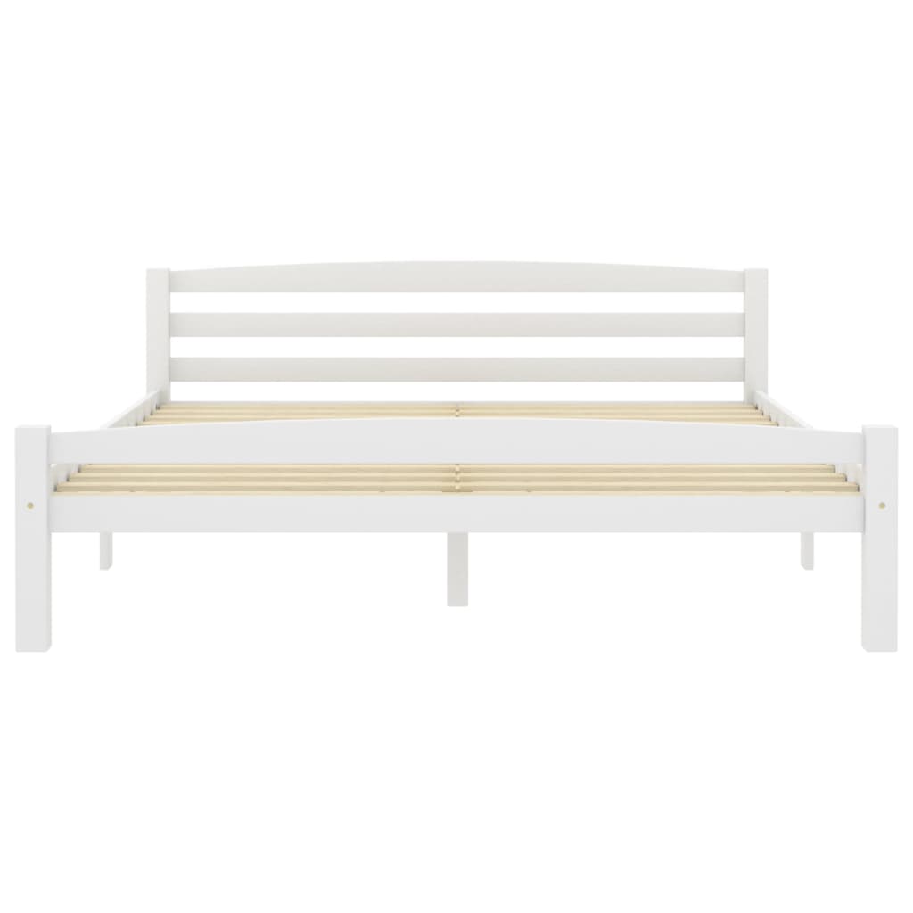 Sengeramme hvit heltre furu 160x200 cm