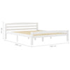 Sengeramme hvit heltre furu 160x200 cm