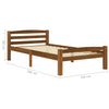 Sengeramme honningbrun heltre furu 100x200 cm