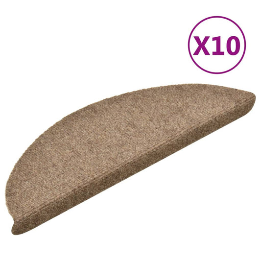 Trappematter selvklebende 10 stk 56x17x3 cm beige halvrund