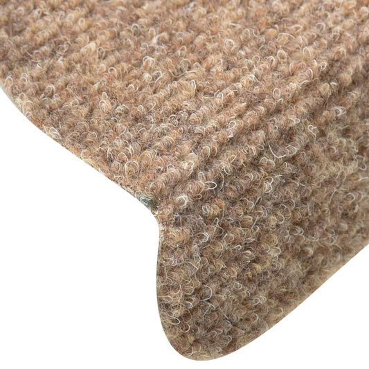 Trappematter selvklebende 10 stk 56x17x3 cm beige halvrund