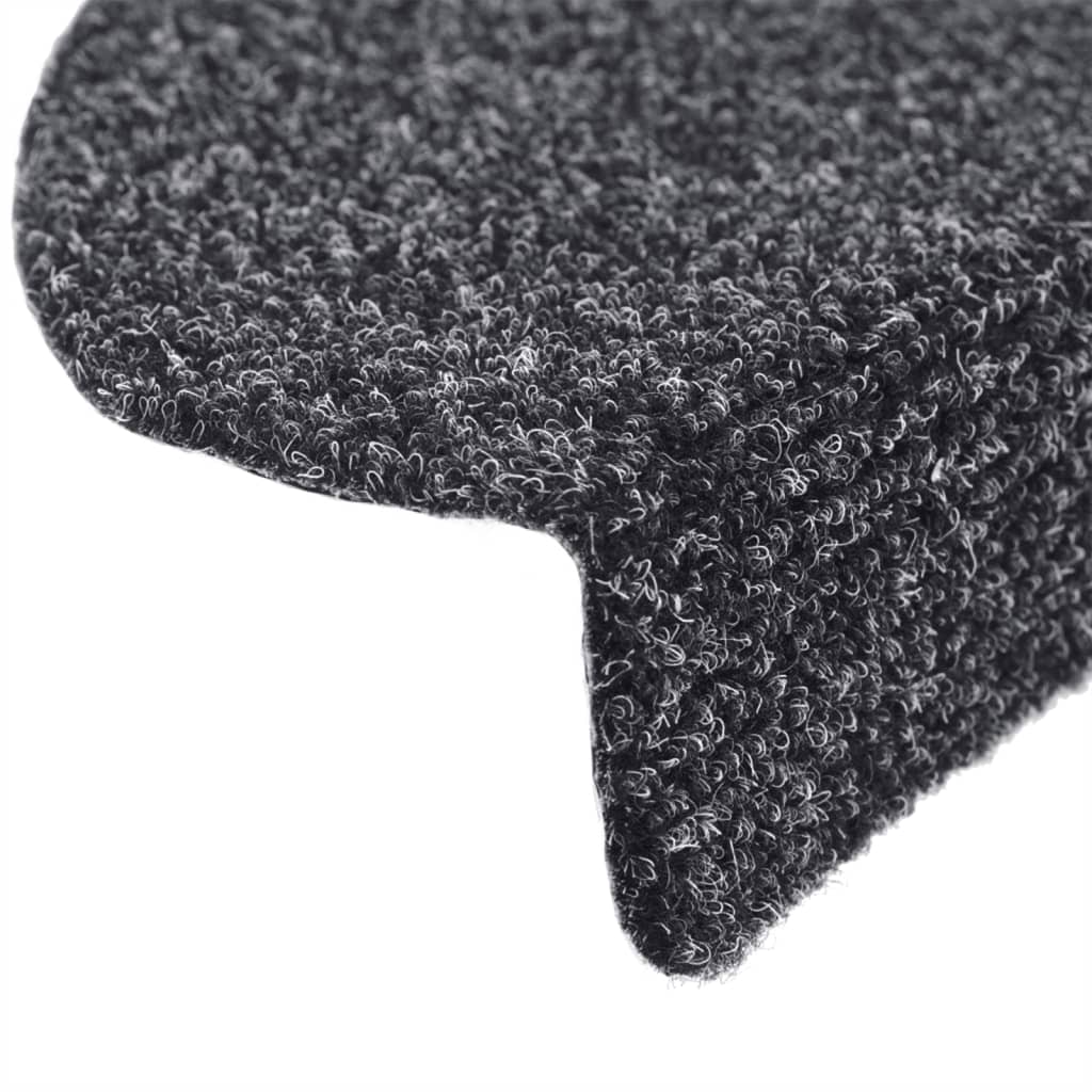 Trappematter selvklebende 5 stk 65x21x4 cm mørkegrå halvrund store