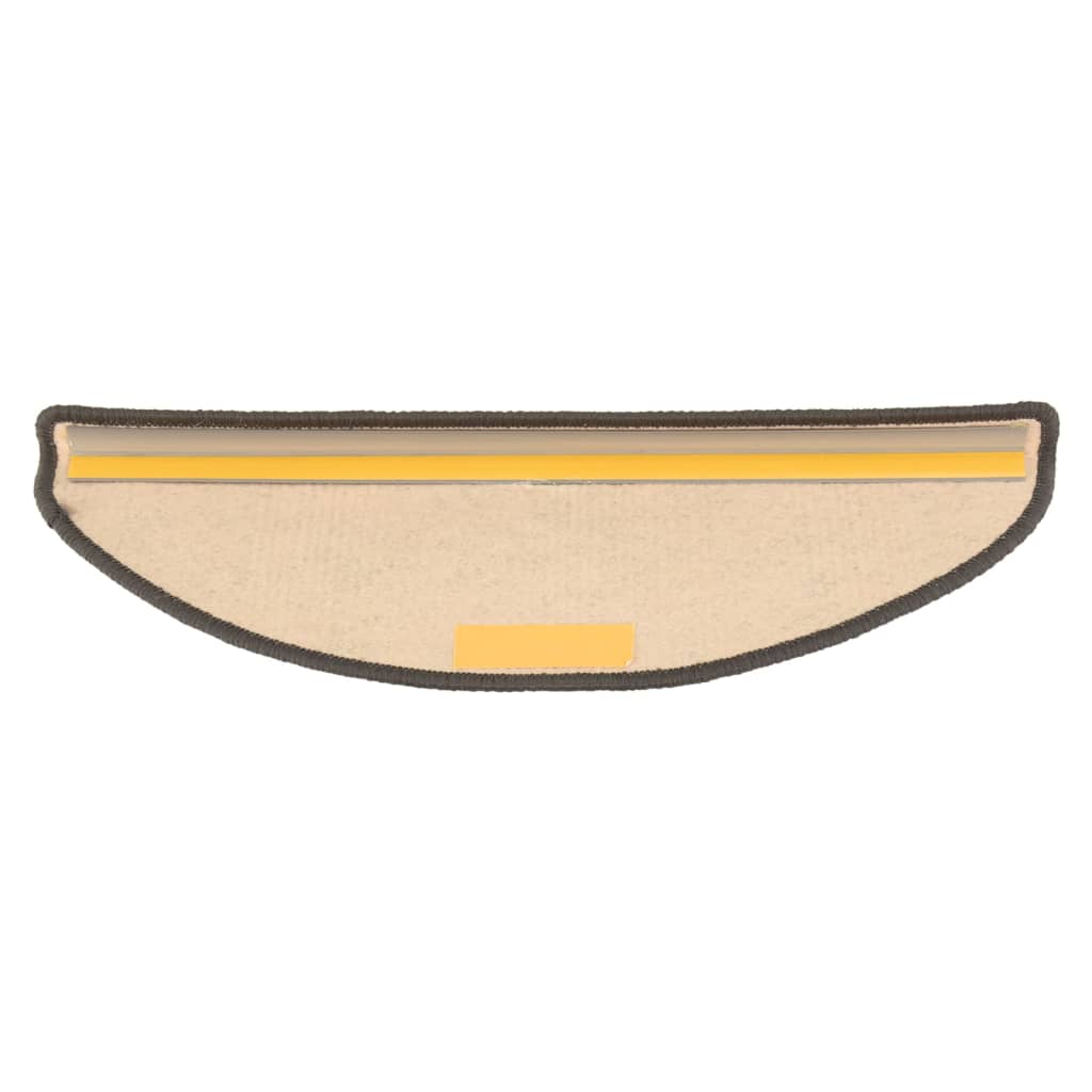 Trappematter 15 stk 65x21x4 cm beige og grå halvrund store