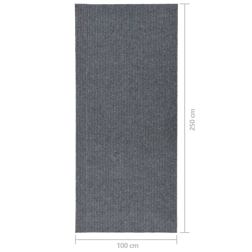 Smussfangende teppeløper grå 100x250 cm