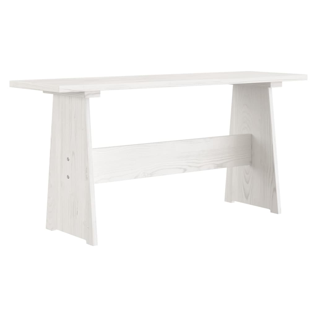Spisebord med benk REINE hvit heltre furu