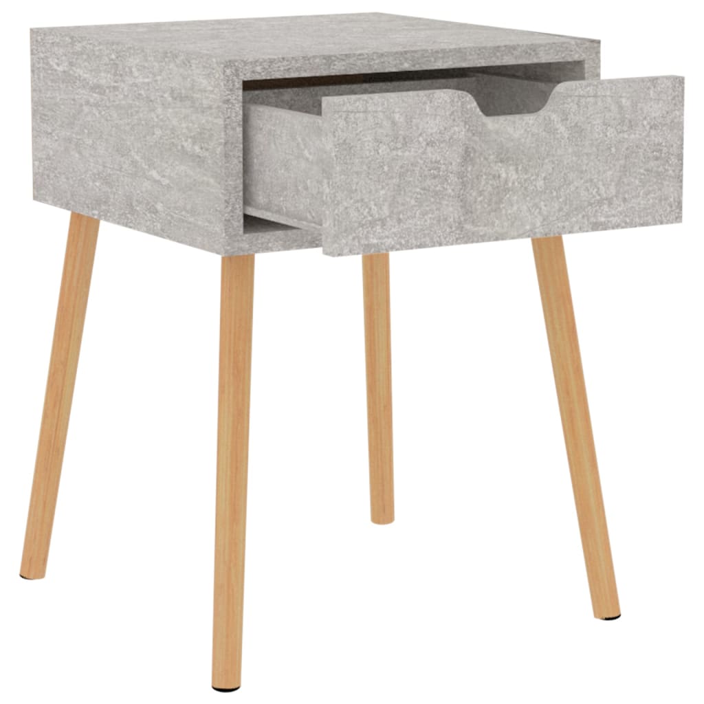 Nattbord betonggrå 40x40x56 cm konstruert tre