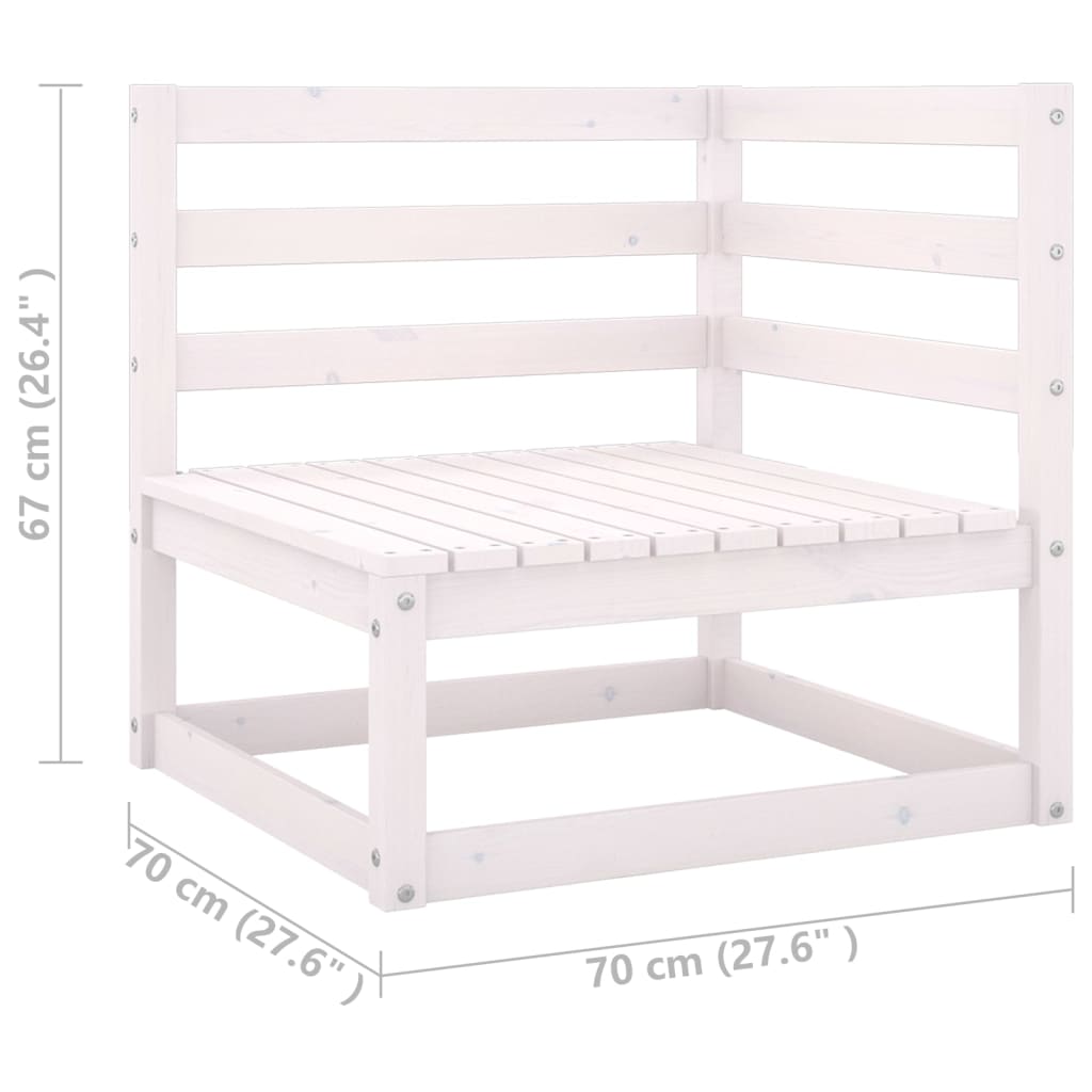 Hagesofagruppe med puter 2 deler hvit heltre furu
