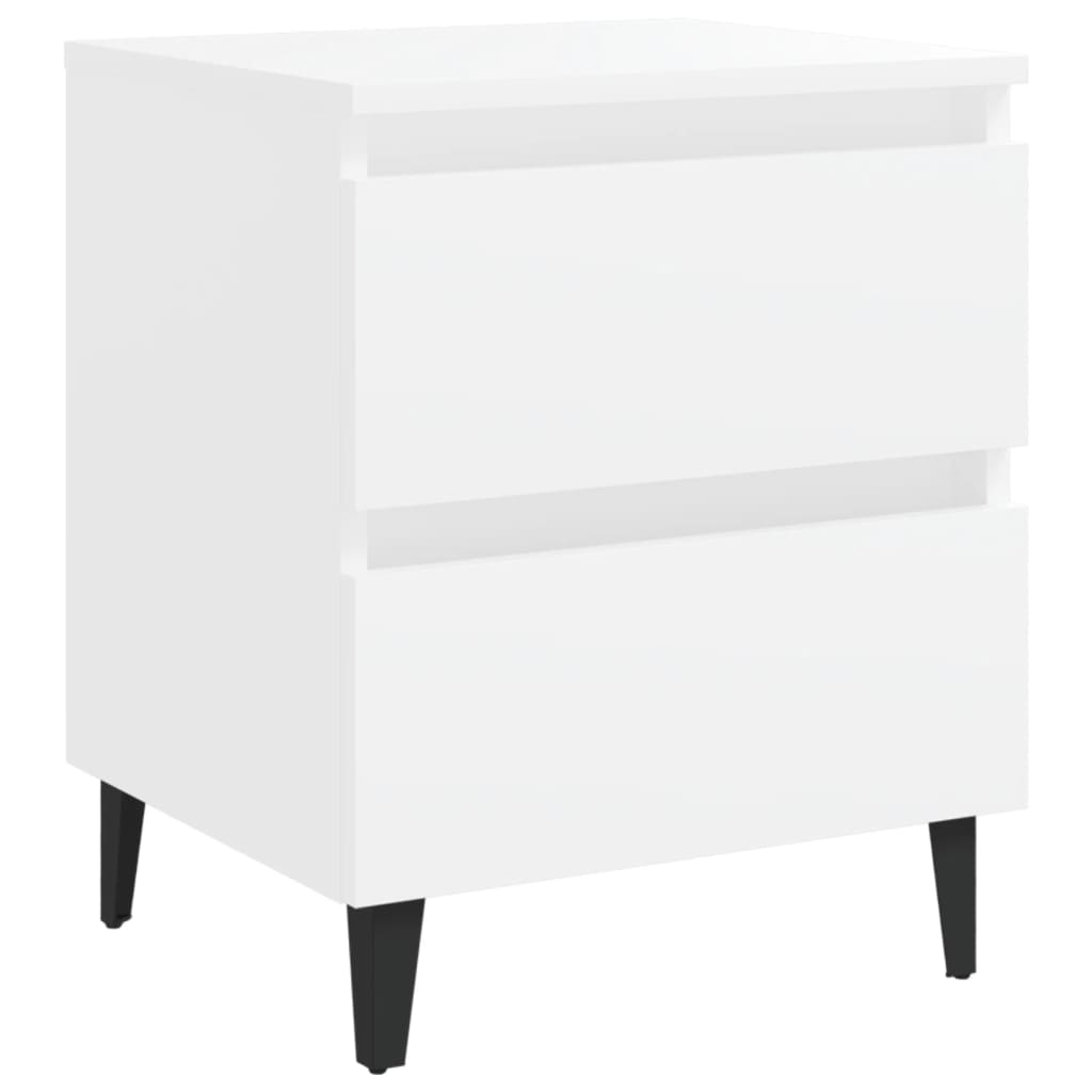 Nattbord 2 stk hvit 40x35x50 cm konstruert tre