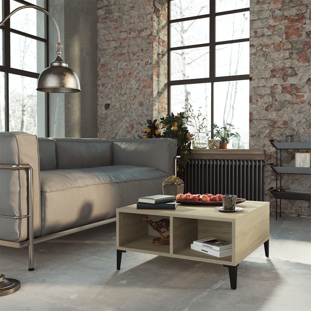 Salongbord sonoma eik 60x60x30 cm konstruert tre